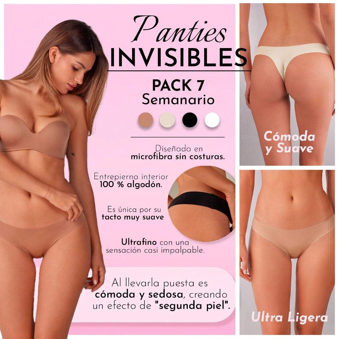 Panties Invisibles: Pack X7 Semanario