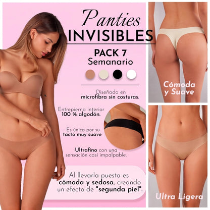 Panties Invisibles: Pack X7 Semanario