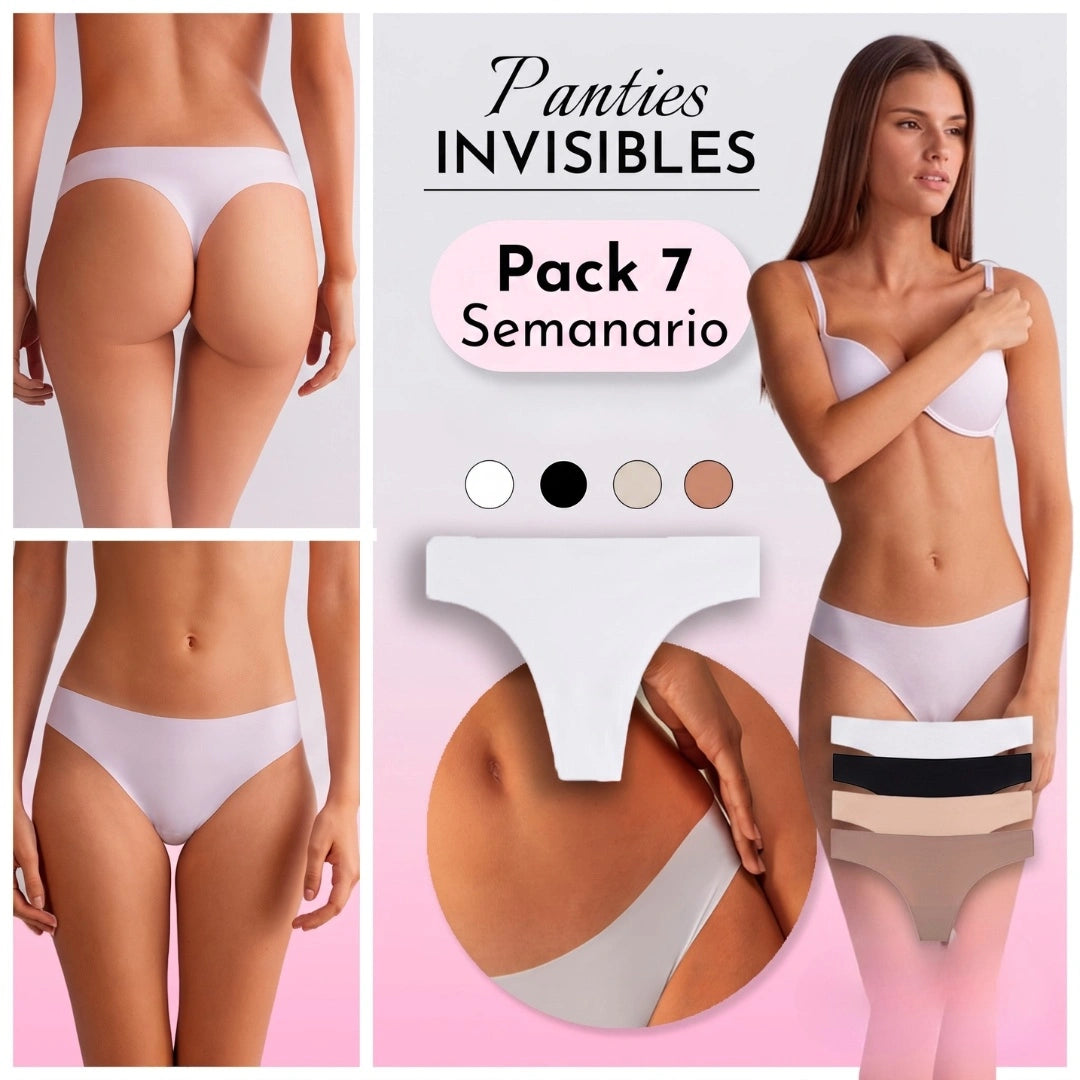 Panties Invisibles: Pack X7 Semanario