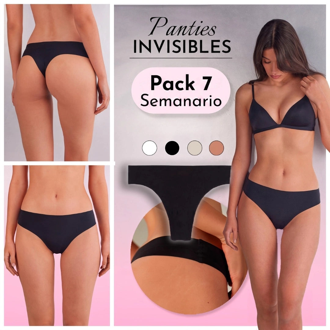Panties Invisibles: Pack X7 Semanario