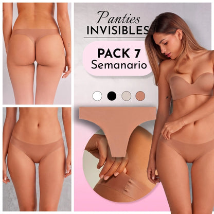 Panties Invisibles: Pack X7 Semanario